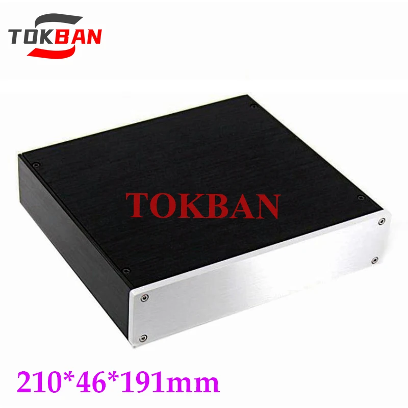 

Tokban 2104 210*46*191 мм цельноалюминиевый корпус усилителя мощности DIY усилитель для наушников ЦАП декодер корпус