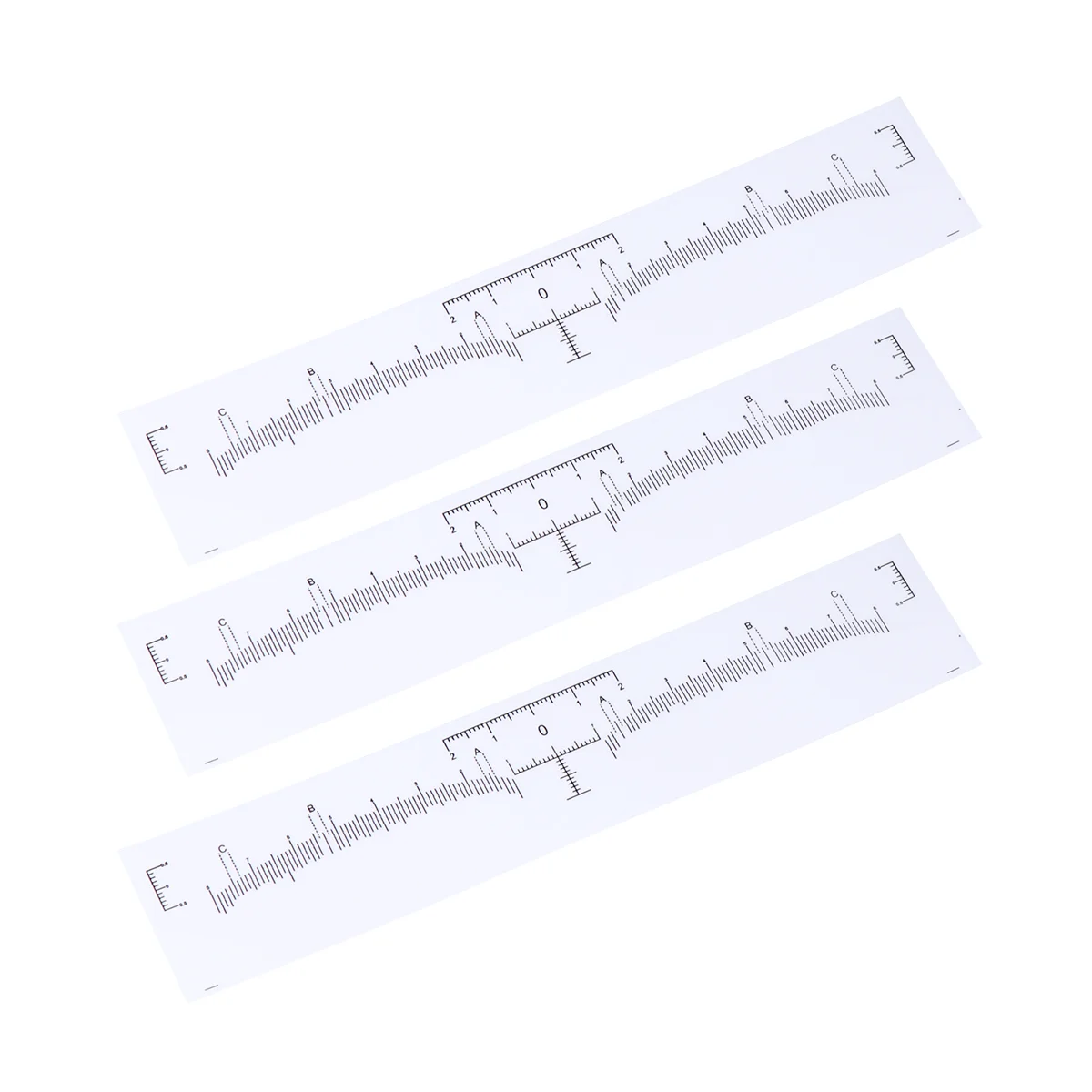 120PCS Mini Meetinstrument Schuifmaat Wegwerp Wenkbrauw Liniaal Sticker Vormgeven Gereedschap