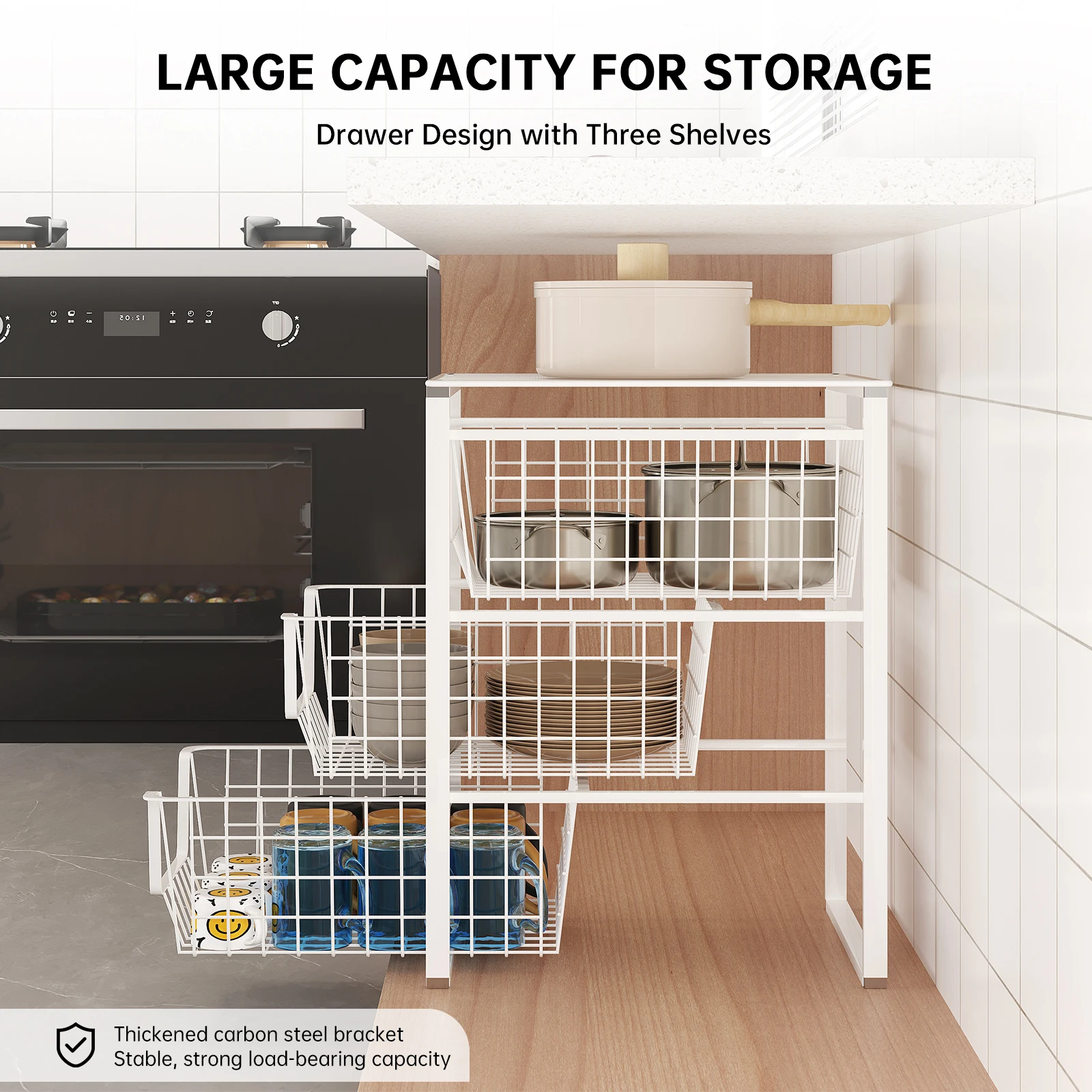 Kitchen Pull-Out Storage Rack - огляд і ціна Kitchen Appliances Built In