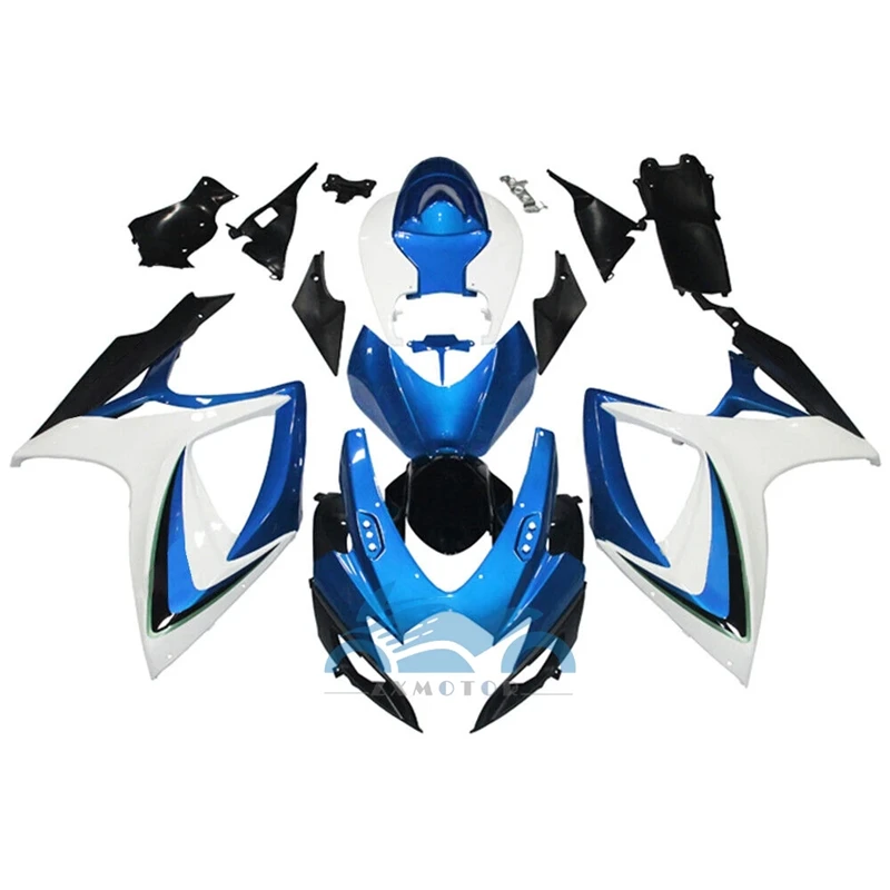 Fairing kits 100% Suitable For Suzuki GSXR600 2006 Blue White Injection Fairings GSX-R750 06 07 GSXR750 2006 2007 K6