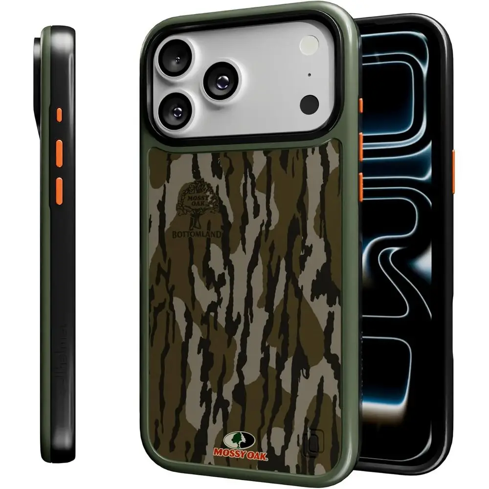 

Камуфляжный чехол Mossy Oak для iPhone 17 Pro Max — противоударный, MagSafe, с защитой от падения, 18 футов, тонкий и прочный, с пожизненной гарантией