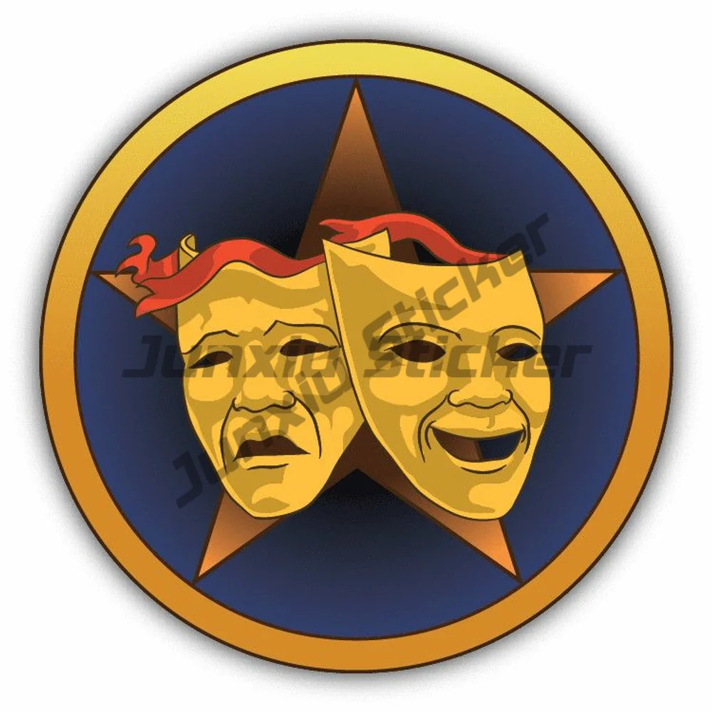 

Masks Comedy Tragedy Theater Waterproof Car Sticker Styling Bumper Anti Scratch Exterior Parts Exterior Decal Accessories Sticke