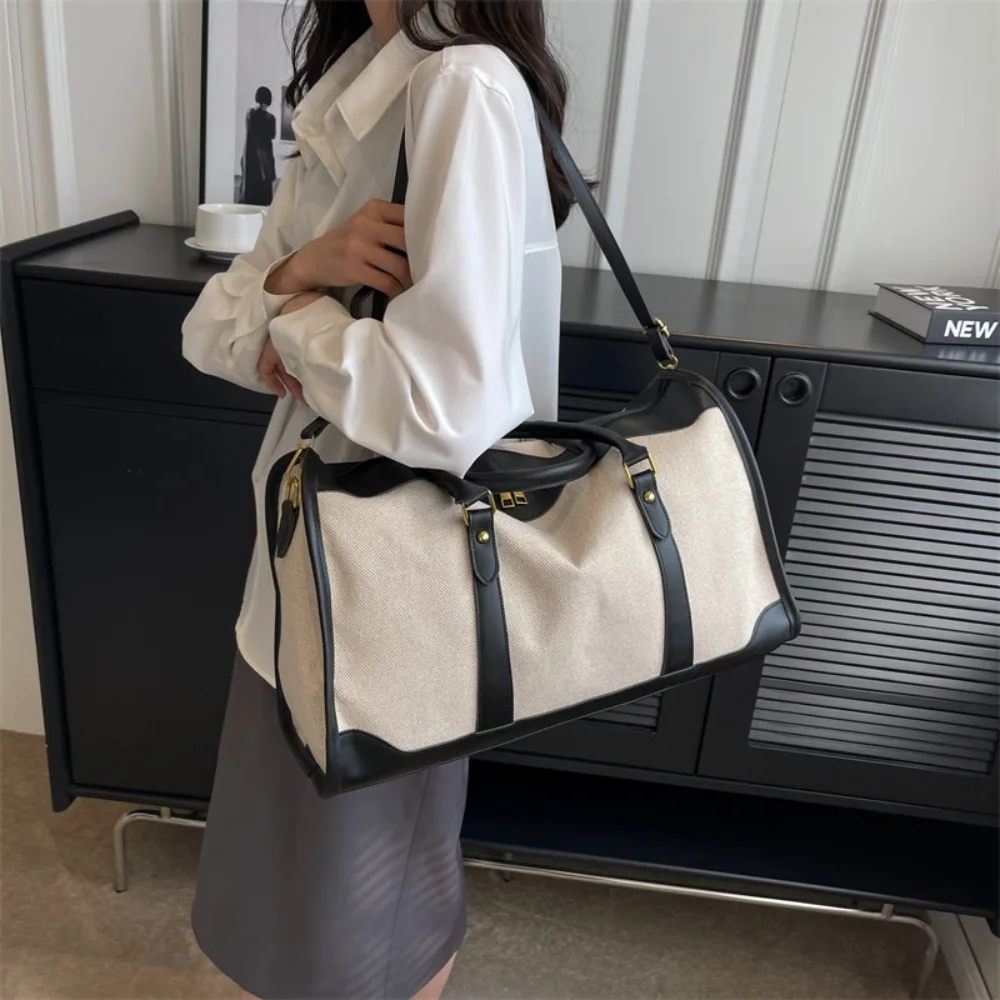 Fashion Casual Single Shoulder Crossbody Bag Women Travel Storage Tote Handbags Large Capacity Portable Canvas Bag