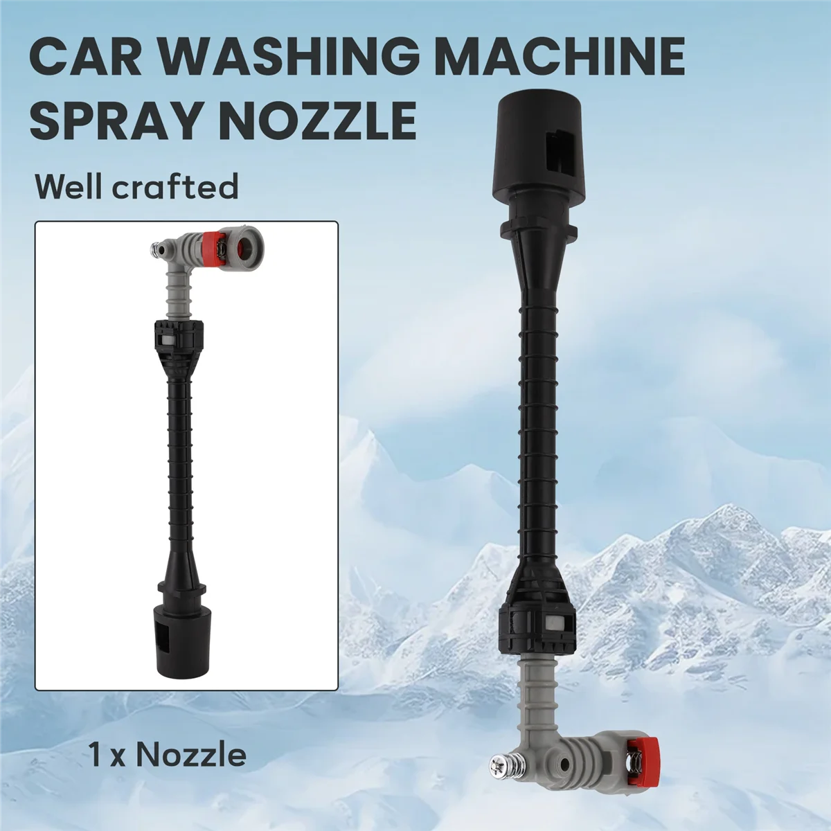 

# 53H Автомобильные детали и аксессуары, автомойка, распылитель воды, вращающаяся турбонасадка, черный и серый