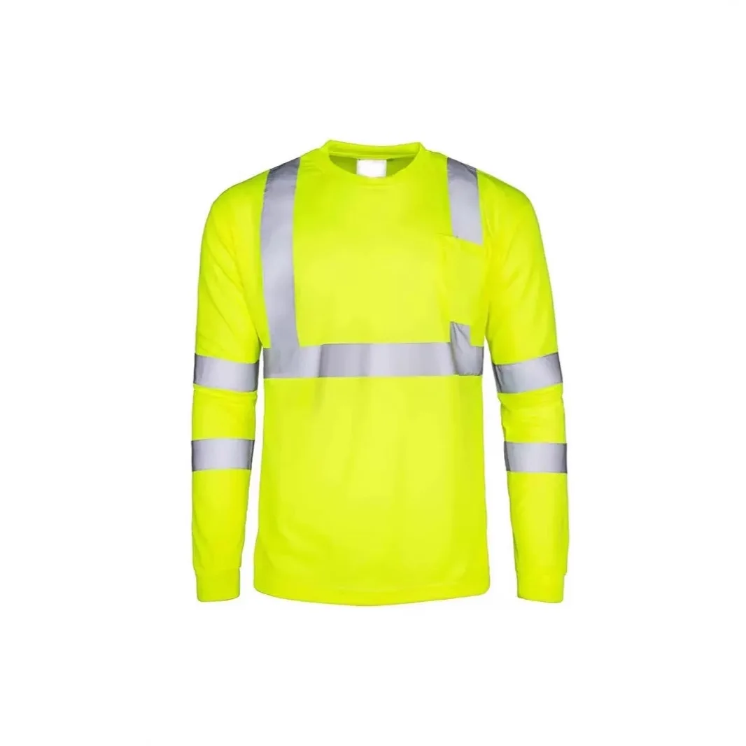 Men's Breathable, Sweat-Wicking, Quick-Dry Cotton T-Shirt for Construction Sites – Reflective Safety Workwear