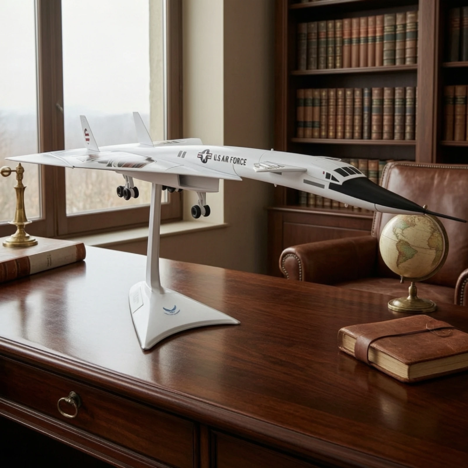XB-70 Valkyrie Model Airplane Desktop XB-70 Valkyrie Model Model Airplane with Landing Gear Pre-Finished Detailed