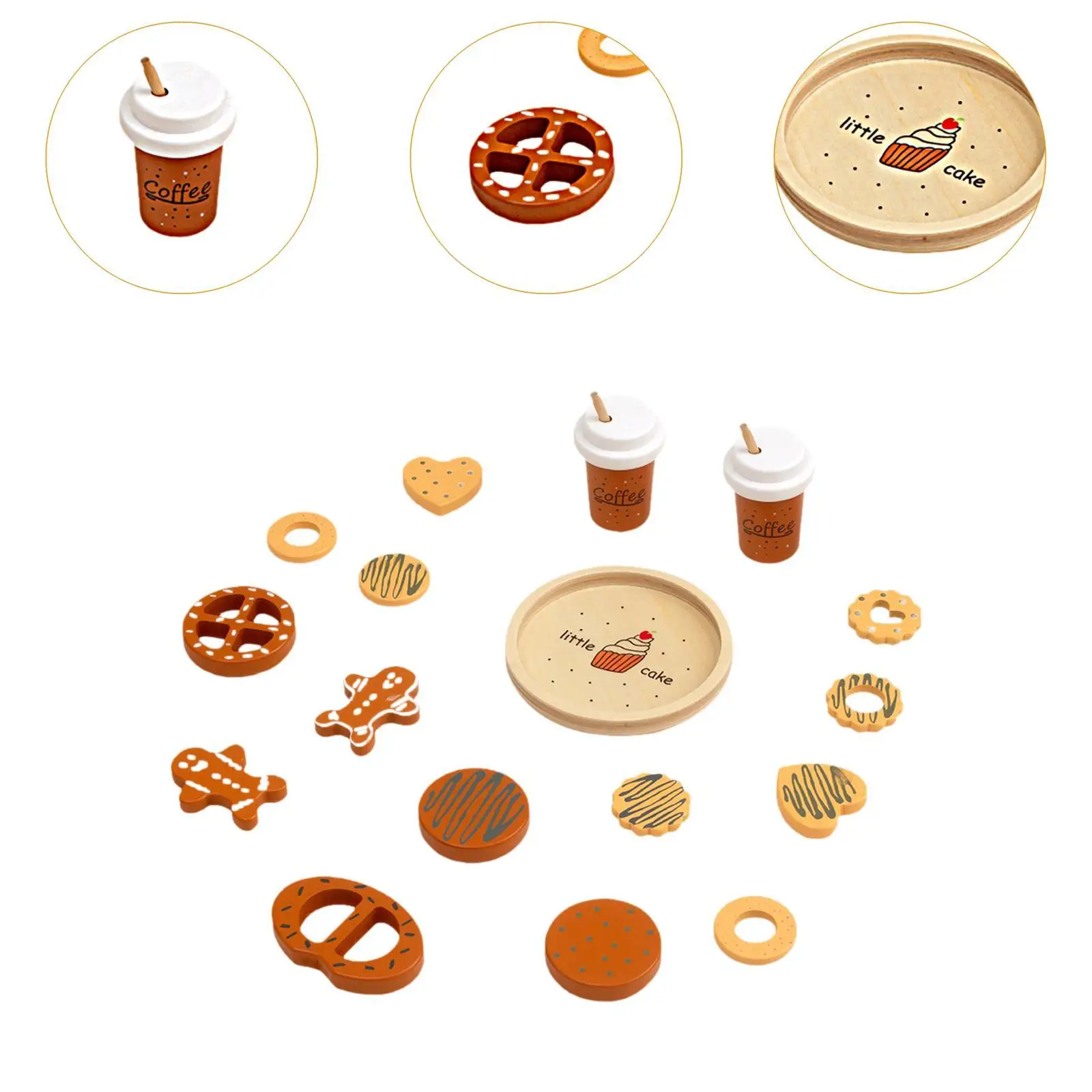 مجموعة طعام خشبية للعب البسكويت، ملحقات المطبخ، التعرف على الألوان، ألعاب طعام مضحكة، ورقة خبز للعب الأدوار للأطفال والأطفال