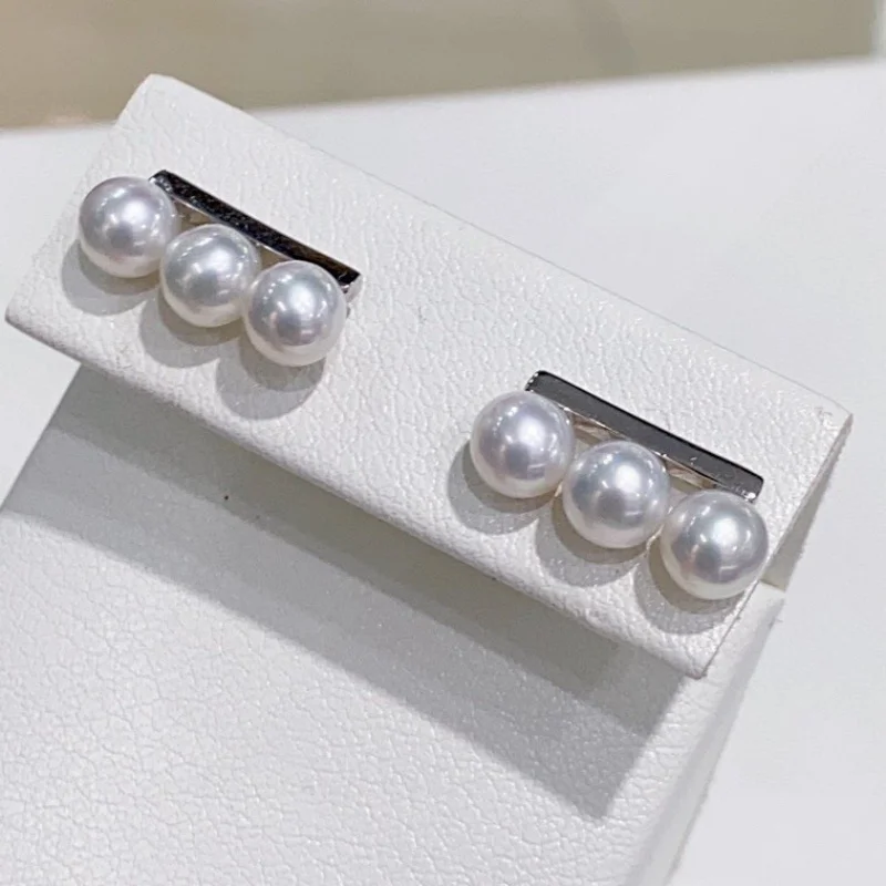 

SGARIT Real 925 Sterling Silver Natural Pearl Clip on Earrings for Women Girl Daily Birthday Jewelry Ear Clip SE95