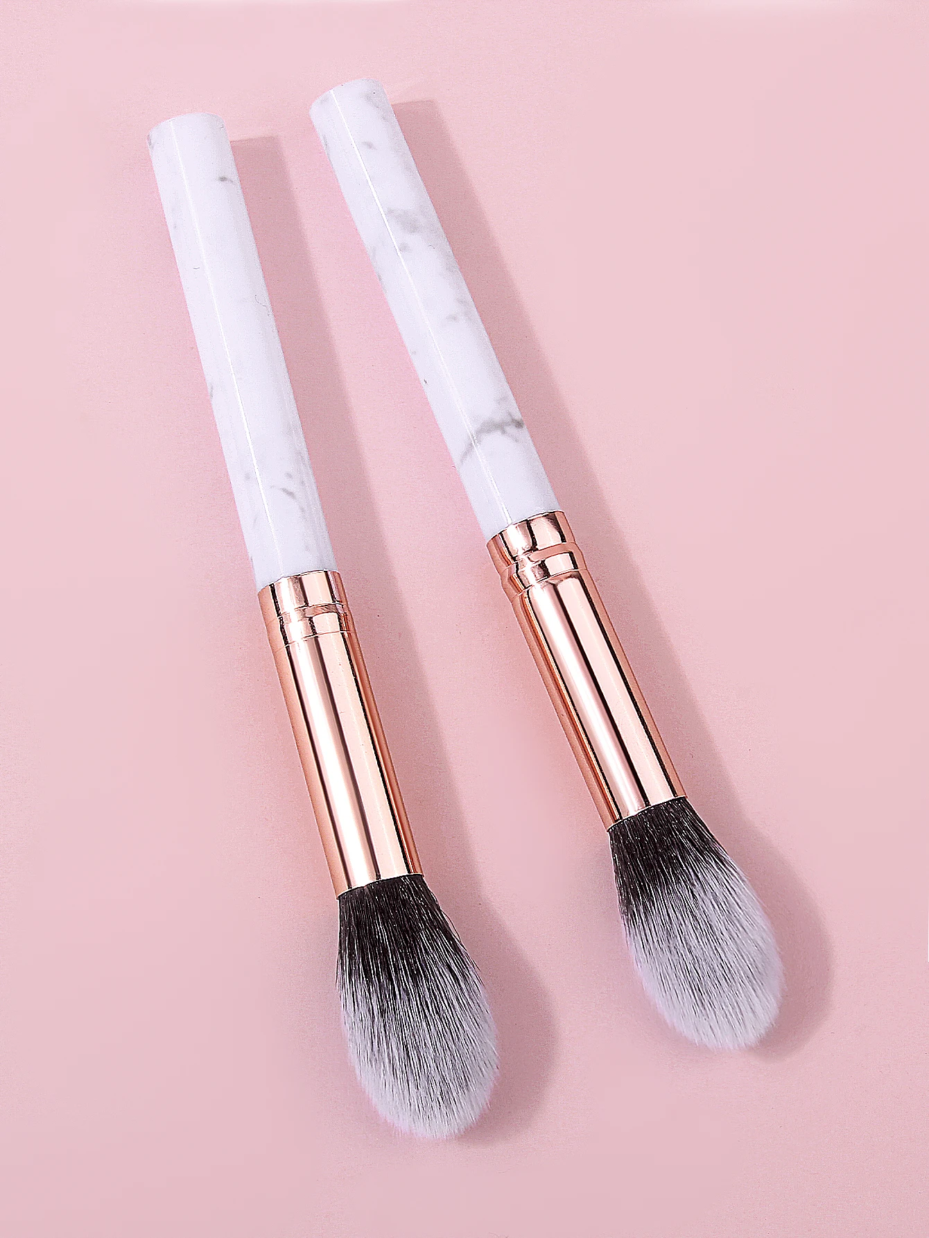 Rose Golden Marble Makeup Brush,Cosmetic Brush Loose Powder Brush ,Highlighting Brush Blush Brush‑Soft Hair Makeup Tools