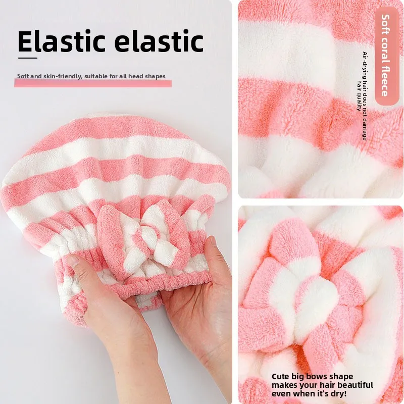 قبعة تجفيف الشعر على طراز الأميرة للنساء - قبعة منشفة شعر فائقة الامتصاص وسميكة وسريعة الجفاف للشعر الطويل #3