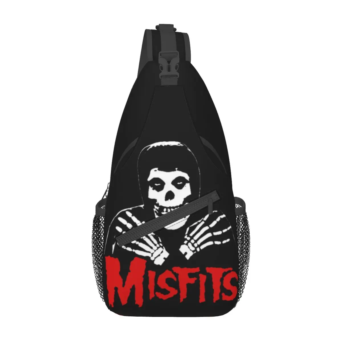 

Misfits Horror Punk Rock Band Small Sling Bag Chest Crossbody Shoulder Sling Backpack Outdoor Hiking Daypacks Printed Pack