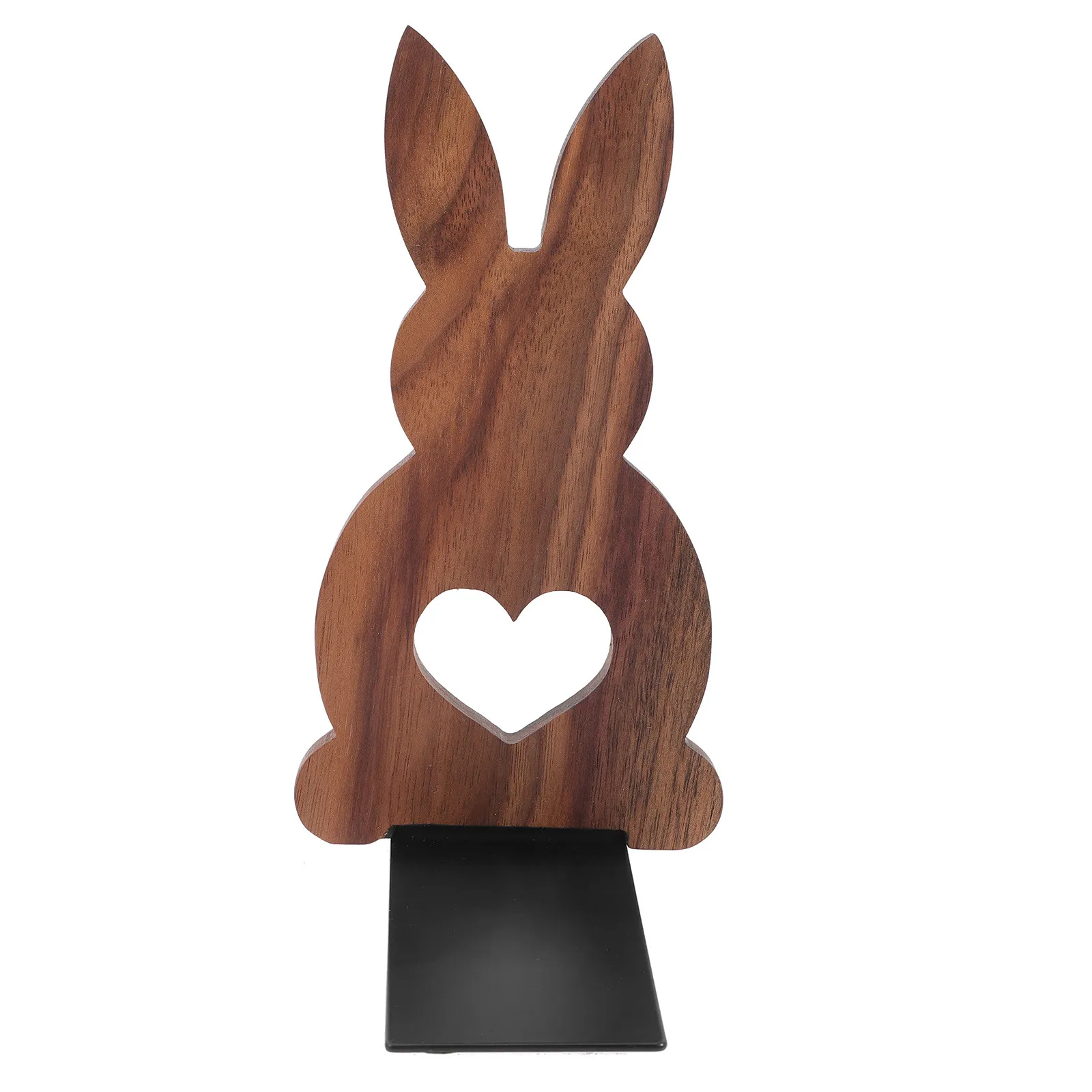 Wooden Cartoon Rabbit Bookend Desktop Shelf Book Stopper Non-Slip Wooden Book Holder Decorative Animal Bookends for Home Office