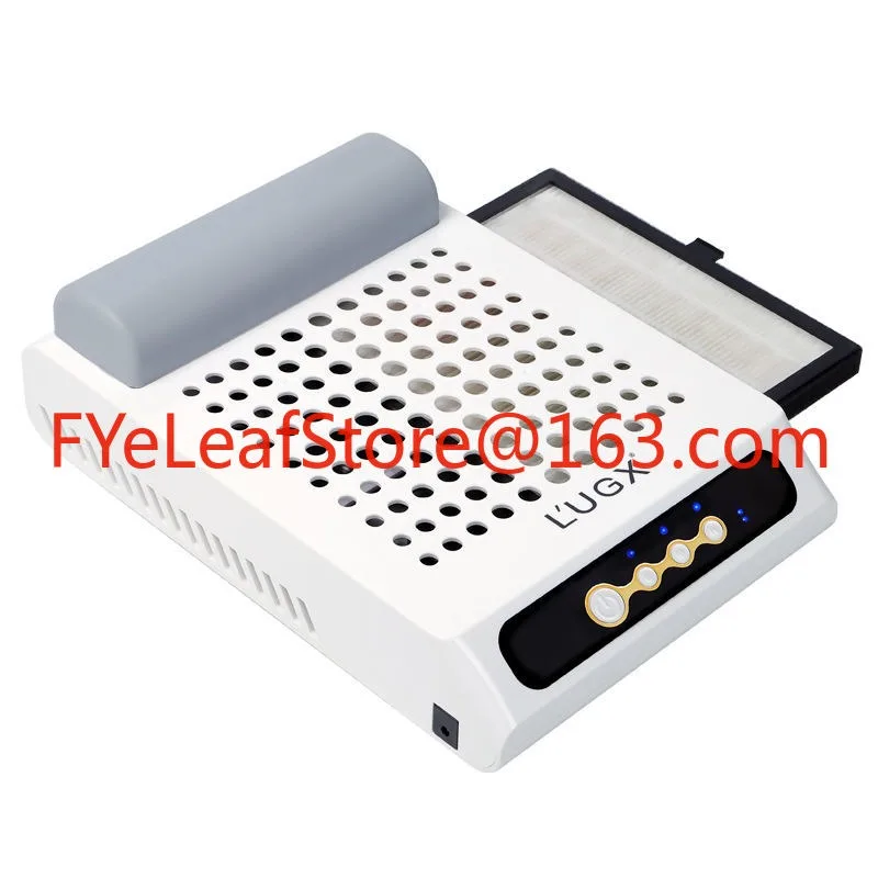 

Strong Suction Wireless Nail Dust Vacuum Cleaner Rechargeable Nail Table Dust Collector with Handpillow
