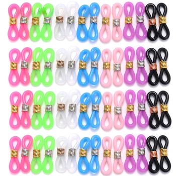 50Pcs Eyeglasses Ear Hook Connector Spectacles Chain Glasses Retainer Ends Rope Cord Holder Strap Retainer End Loop Findings
