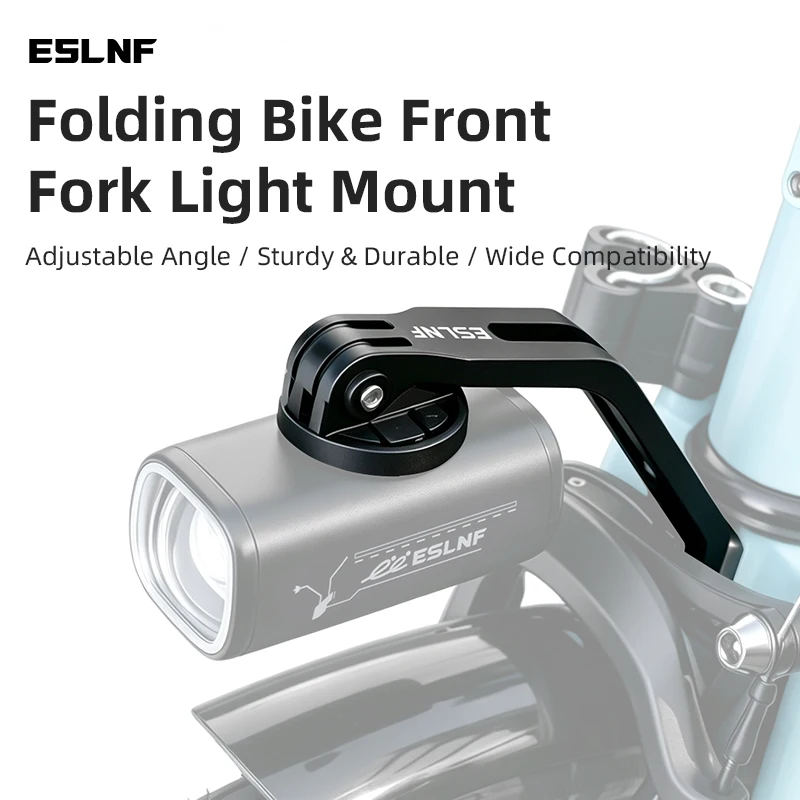 Front Fork Lamp Mount Aluminum Alloy Adjustable Bracket Universal Fit for Folding Bike Light Action Camera GoPro Cycling