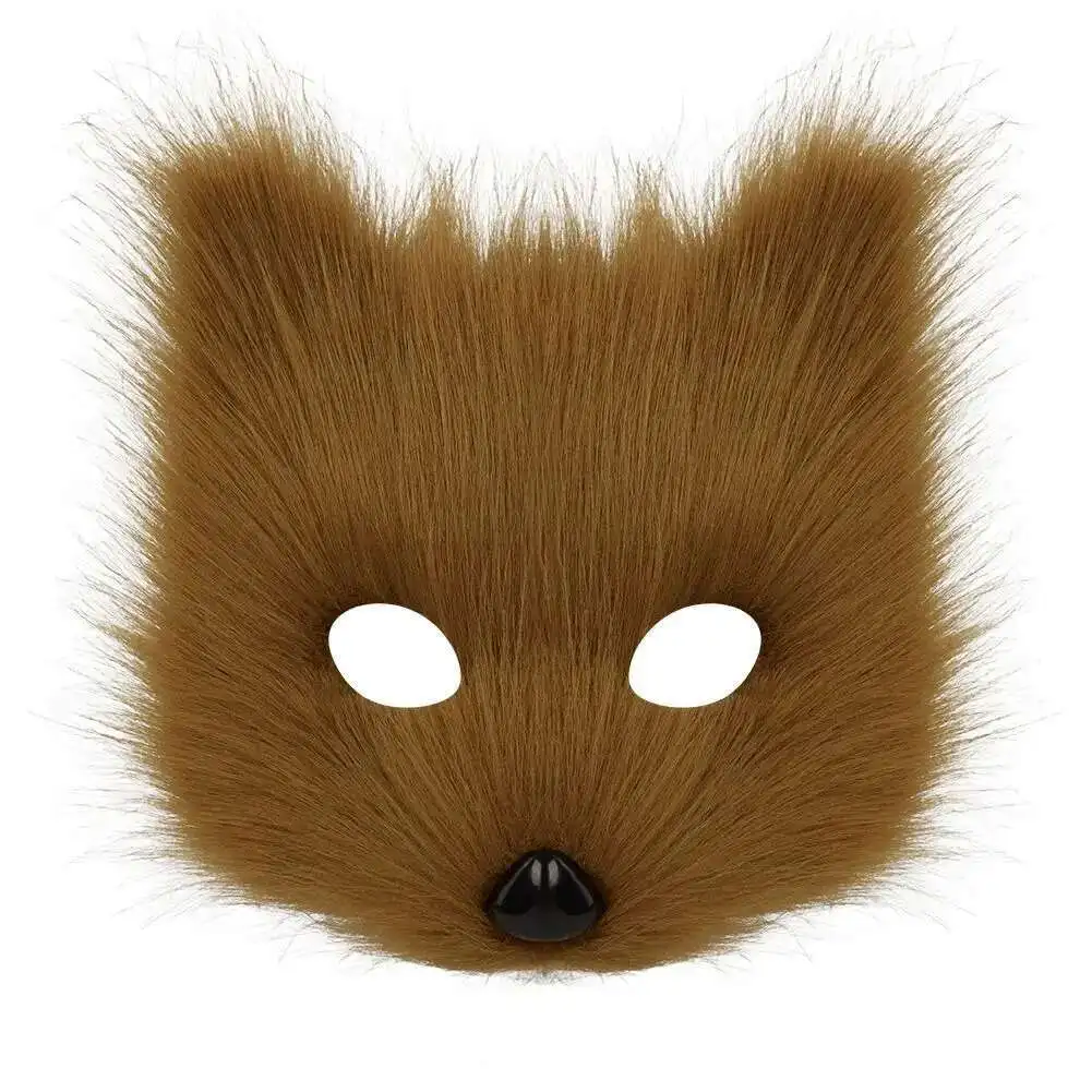 Plüsch Fuchs Maske Plüsch Erwachsene Maske Cosplay Halloween Maskerade Performance Prop Tier Plüsch Maske