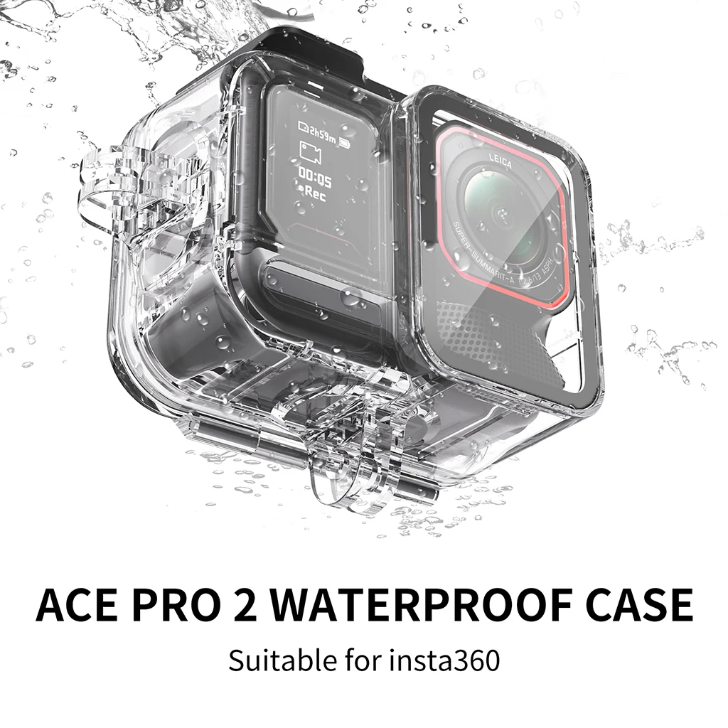 45M Unterwasser Dive Fall Wasserdichte Gehäuse für Insta360 Ace Pro 2 Schutzhülle Shell Für Insta 360 Ace Pro2 Action kamera – Detail 1