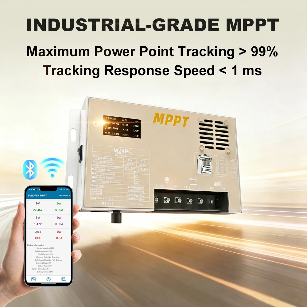 

Премиальный контроллер заряда солнечных батарей MPPT, КПД ≥99,9%, Мониторинг безопасности/для караванов/автодомов/яхт, для всех типов аккумуляторов 20/30А