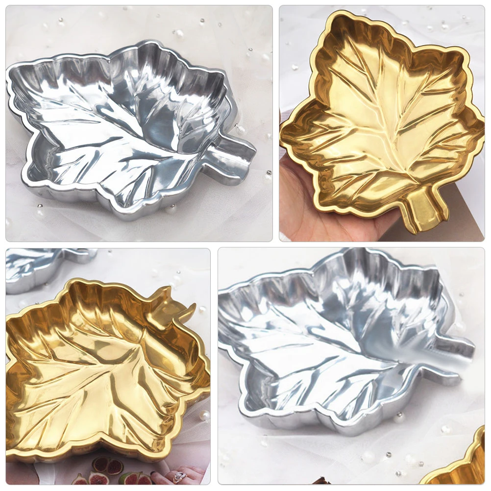 

Maple Leaf Shaped Mould Crystal H made Dish Craft DIY Tool White Epoxy Tray Casting Mold Silicone High Flexibility Transparency