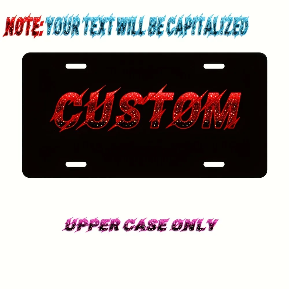 1pc Vintage Custom Aluminum License Plate Frame | Personalized Metal Plate, Multi-Purpose Wall Decor