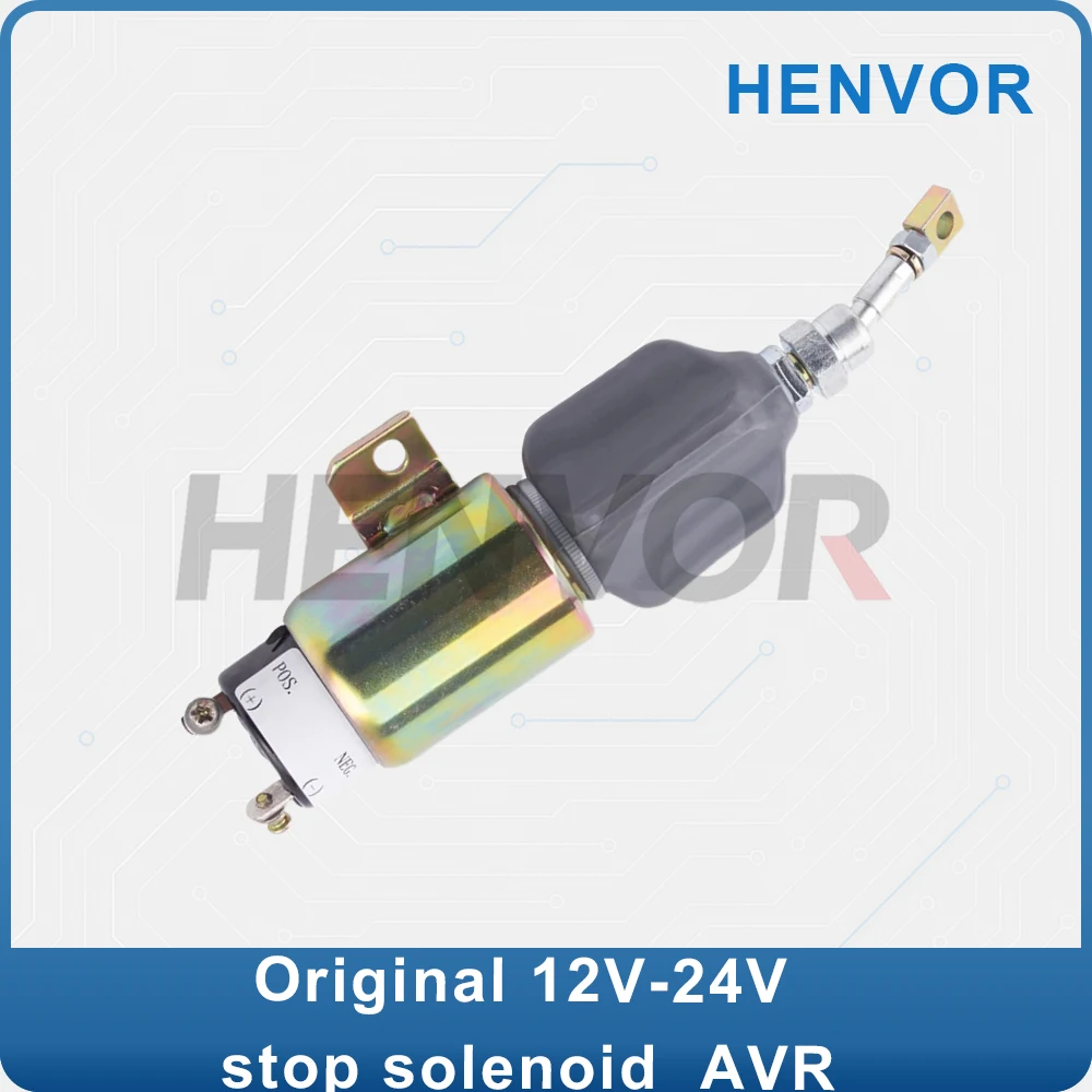 Diesel Generator Set Stop Solenoid valve 12V 24V Engine Flame Out Fuel Switch Generator Accessories Powering On Pull Working Way