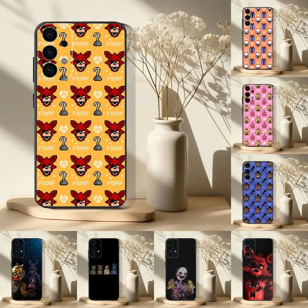 Capa de telefone Five-Nights-At-Freddys F-Fnaf para Samsung S 25,24,23,22,30,21,10,9,Ultra,Plus,Lite,FE,4,5G Capa macia preta