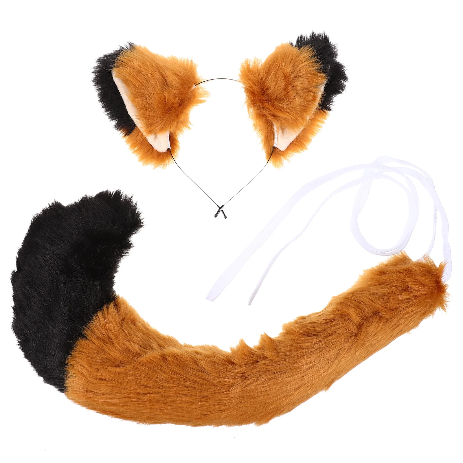 

Cat Ears Headband Female Decor Furry Party Costume Tail Adorable Animals Plush Headwear Women's