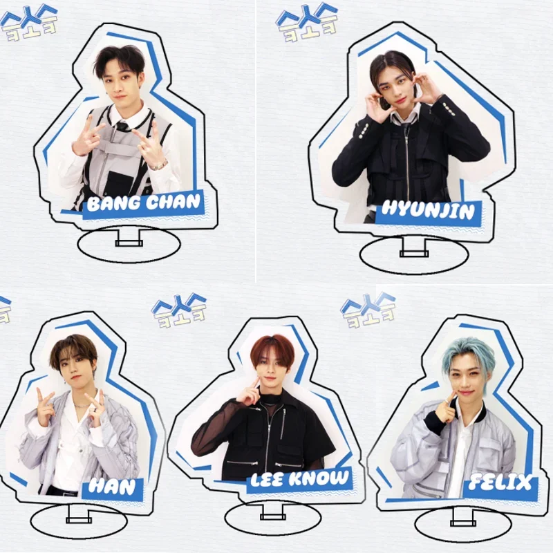 Kpop Boy Idol Stay-week Stand New Album ATE Acrylic Transparent Two-sided Figures Standing Desktop Station Decor Fans Collection