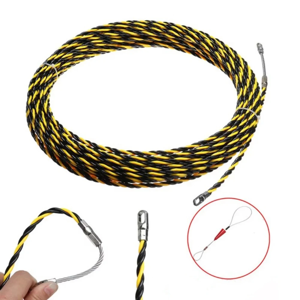 Steel Core Fish Tape Puller with Plastic Coating and Retraction Aid for Smooth Wire Installation 10 20 30 50 Meter Lengths