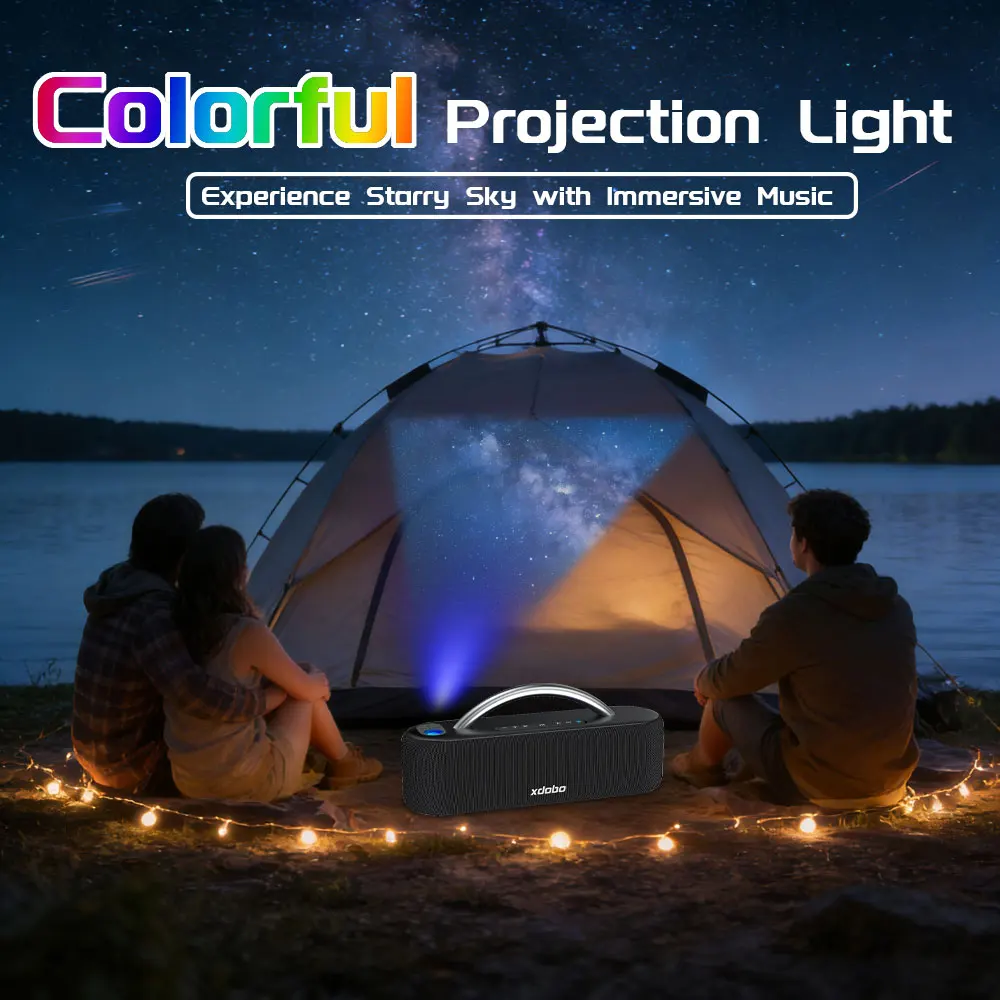 

XDOBO Bluetooth Speaker Wireless 100W Deep Bass Subwoofer Portable Starry Projector Lamp Light Outdoor Fun For Camping