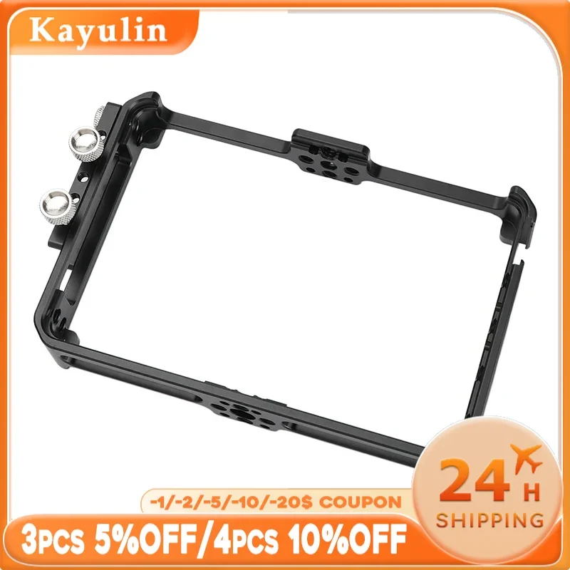 Kayulin Monitor Cage FeelWorld F5 Pro & F5 Pro V2 5.5 Inch Protective Armor Bracket Form-Fitting Tailor Made (Exclusive Use)