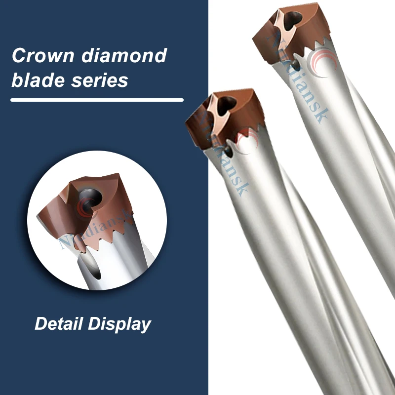 1 Uds corona de diamante hoja de diamante violenta 10,0-25,8 torno CNC espada de enfriamiento interno extendida taladro dentado hoja de acero inoxidable