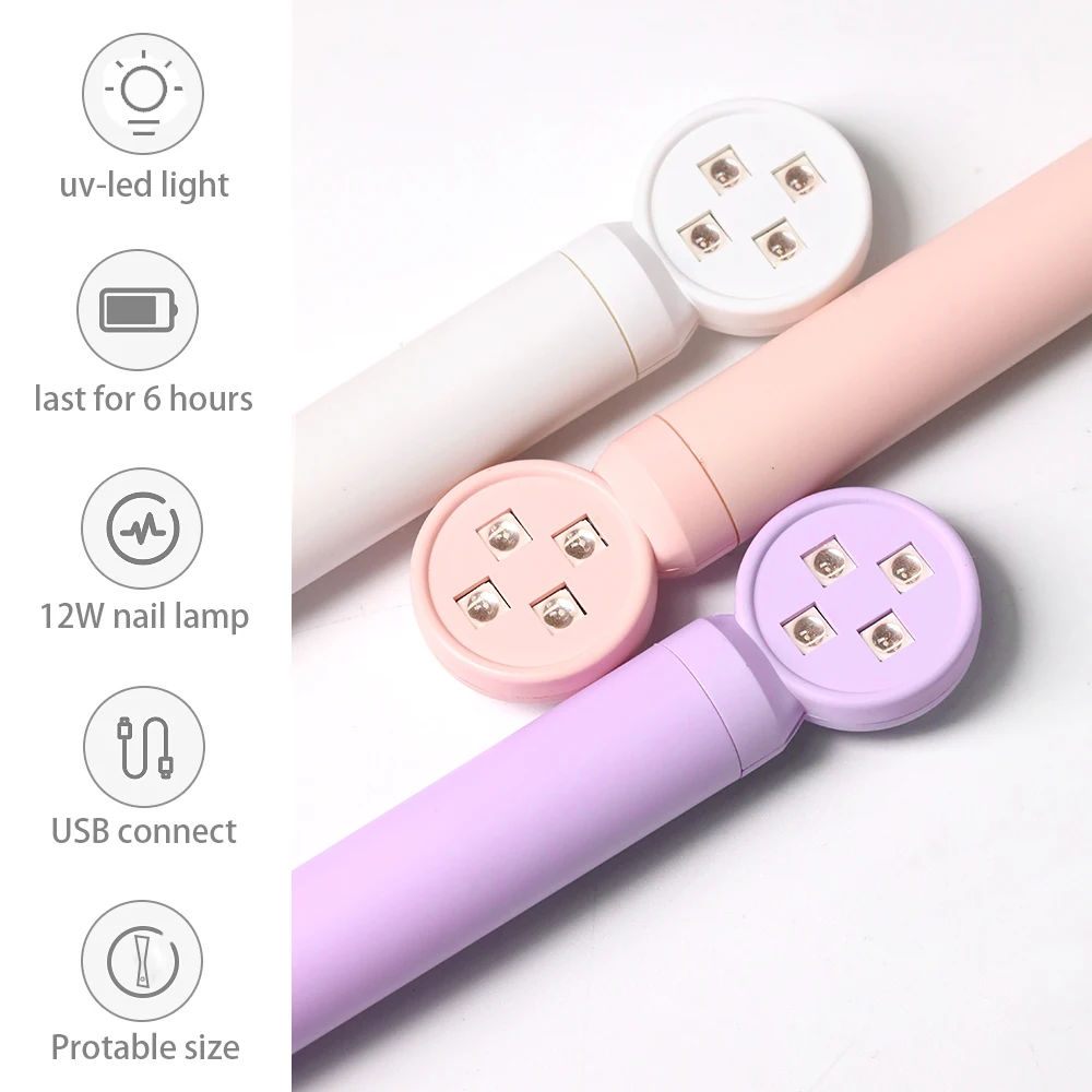 Lulaa-ミニUV LEDランプ,ハンドネイルドライヤー,ジェルグルー硬化,充電式懐中電灯,アート機器ツール