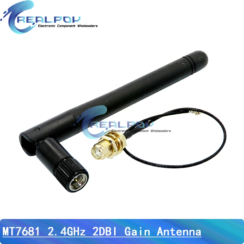 ESP8266 ESP-07 Wifi Serial Module With 11cm 2.4G Wireless SMA Antenna Stick 2dB 2.5dB Gain For NRF24L01 PA 20cm Adapter Cable