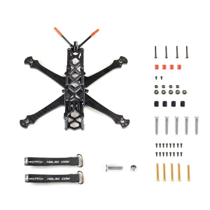 HGLRC Sector4 FR 4inch 178mm FPV Frame Kit W/3mm Arm 3K Carbon Fiber Compatible 4inch Propeller for FPV Racing Drone Part