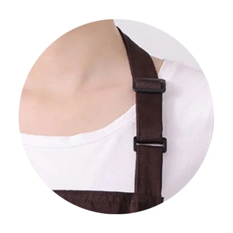 Avental de chef de cozinha, café, loja, mulher e homem, garçom, churrasco, restaurante, cor sólida, trabalho de cozinha, halterneck