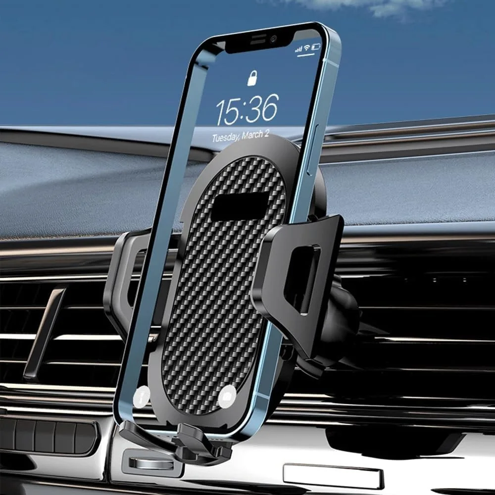 Auto-Handyhalterung, universelle Handyhalterung mit Hakenclip für Auto-Lüftungsschlitze, kompatible Unterstützung für mobile Innenausstattung