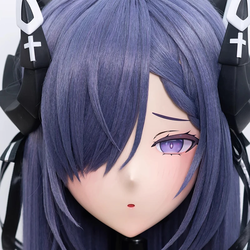 

(MEO198) Customize Handmade Full Head Lockable Crossdress Male to Female Japanese Cartoon Anime Game Character Kigurumi Mask