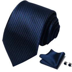 High-quality Women's Necktie Suit Luxurious Checkered Printed Ties Cufflinks Square Towel Bussiness Wedding Set For Men 2022