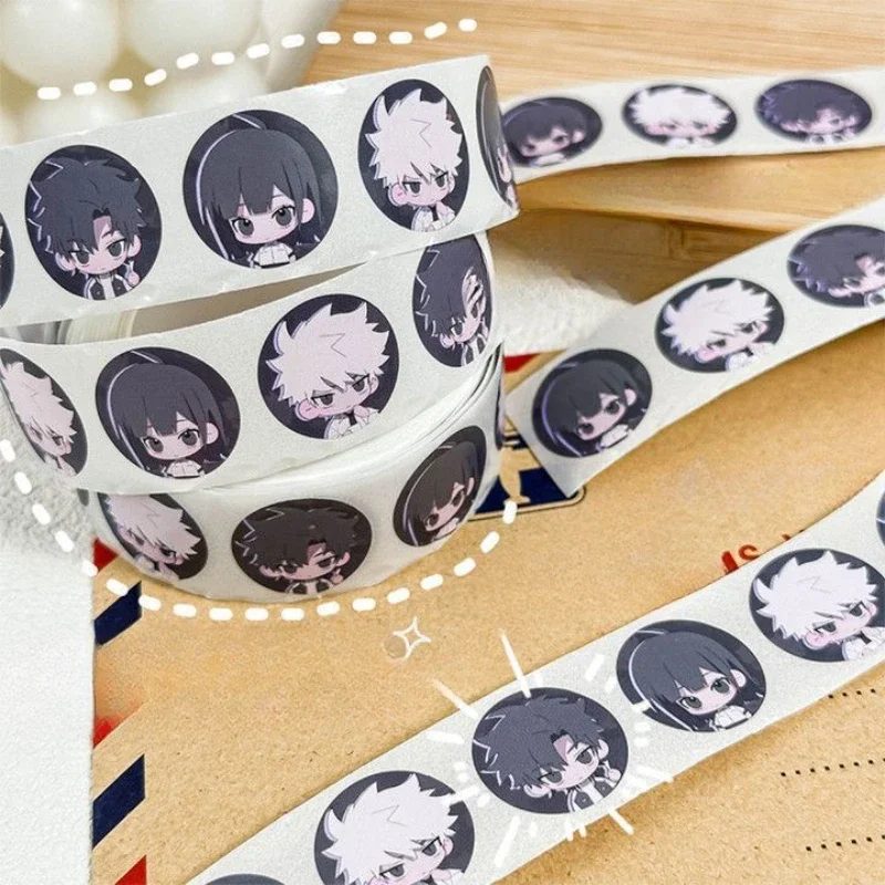 500PCS Emma Lucas Lu Guang Popular Anime Peripherals Roll Stickers Cute Decoration Tablet Skateboard Students Must Have Tape