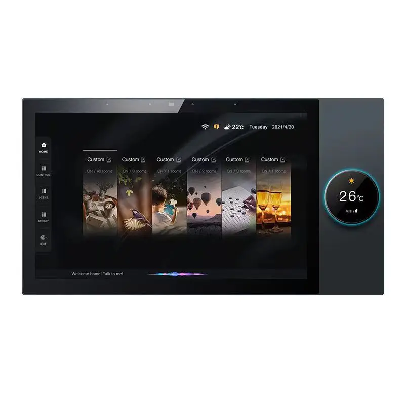 10-Inch central control panel with music playback 2 sets of relays 2-way speakers Multifunctional smart home products