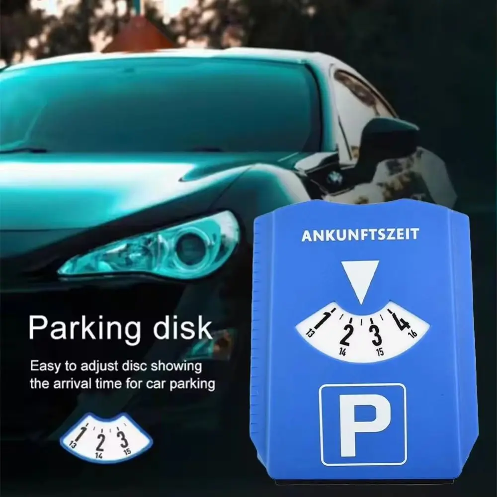 

PS Material Parking Timer Ice Scraper Function German STVO Regulation Parking Disc Snow Shovel Function Return Time Note