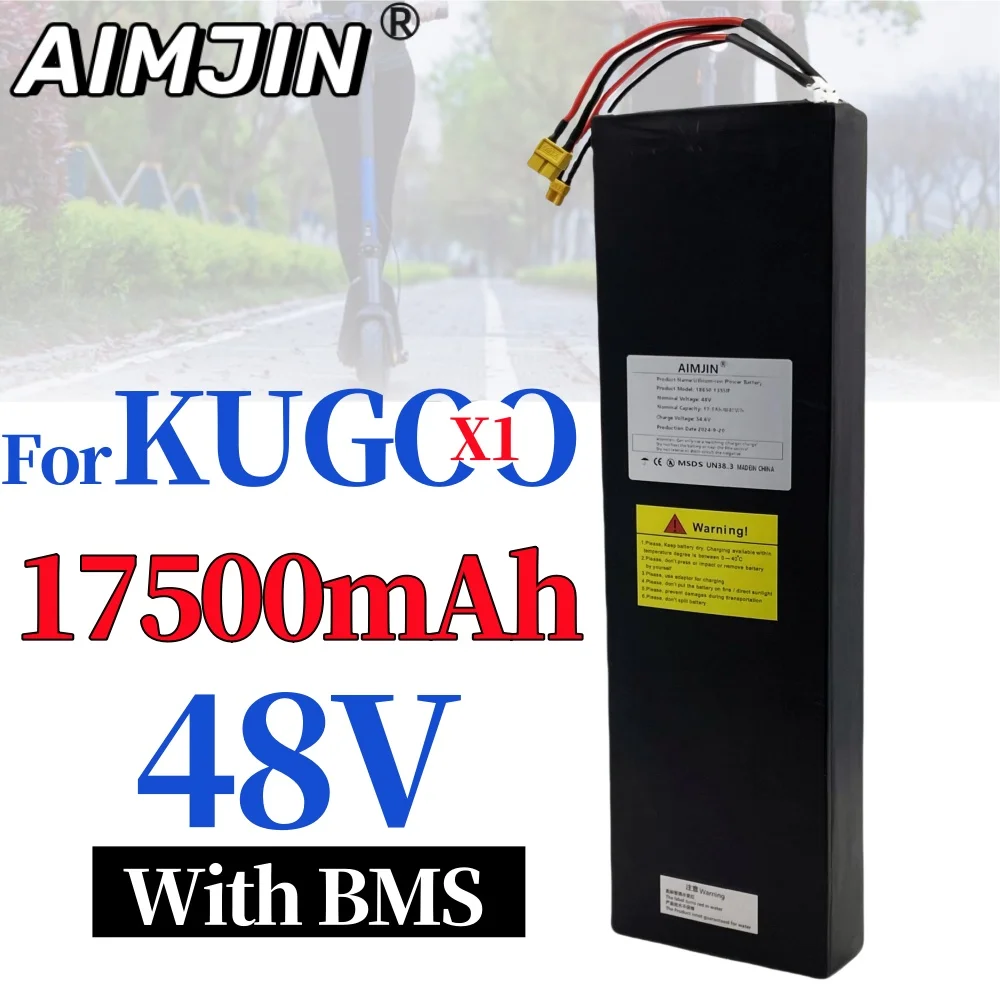 

For Kugoo X1/X1Plus Scooter Specific Lithium Battery 13S5P 48V 17500mAh Rechargeable Battery With BMS