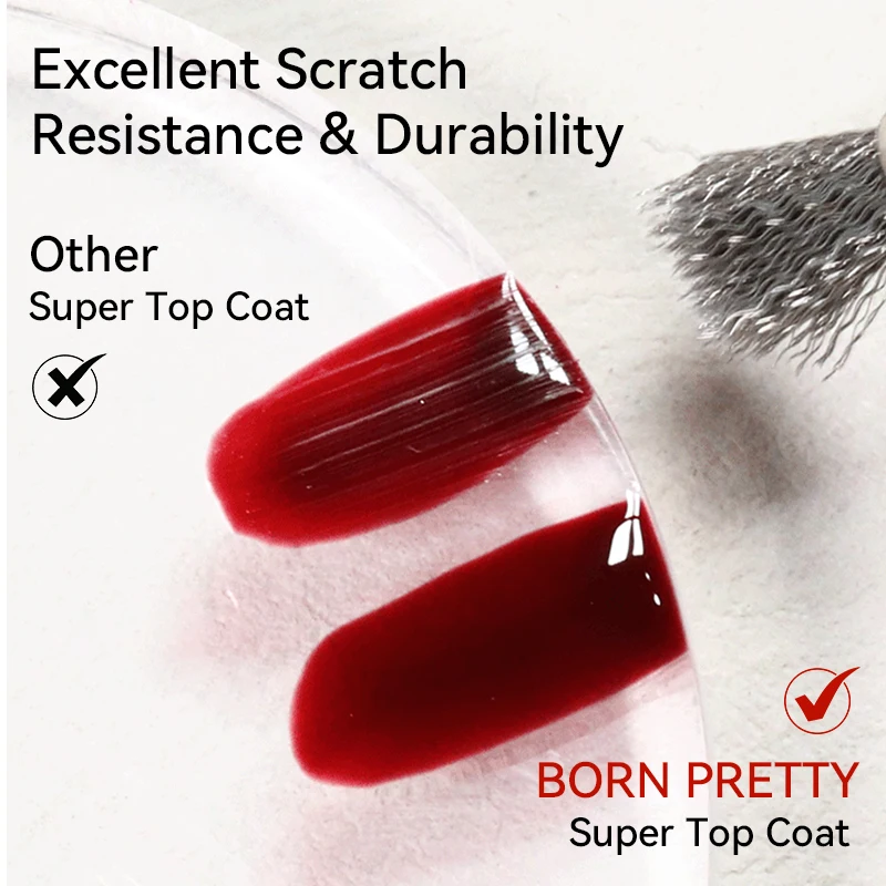 BORN PRETTY 10ml Wassertropfen-Überlack für DIY Wassertropfen-Form Maniküre Ohne Abwischen Selbstnivellierend Abziehbar UV-LED-Funktionsgel 1/2 Stück – Detail 8