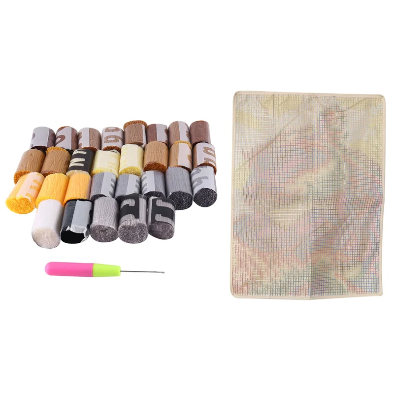 

A31Z-Наборы крючков-защелок, наборы для изготовления ковриков «сделай сам» для детей/взрослых с принтом на холсте, животные, ковер, вышивка 2, лев