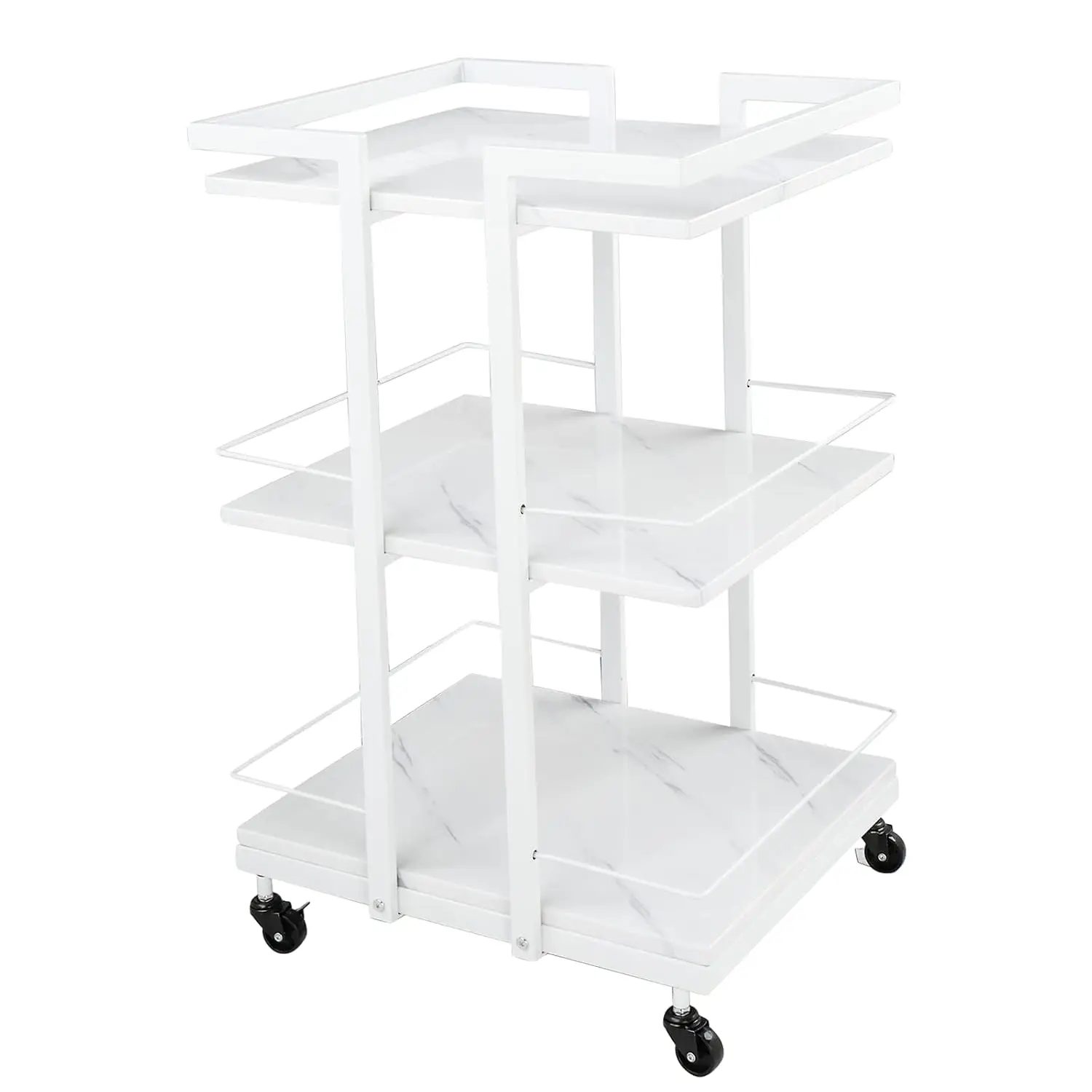 

Esthetician Cart with Wheels Utility Salon Rolling Trolley, White Mobile Storage Organizer for Beauty Spa, Customized