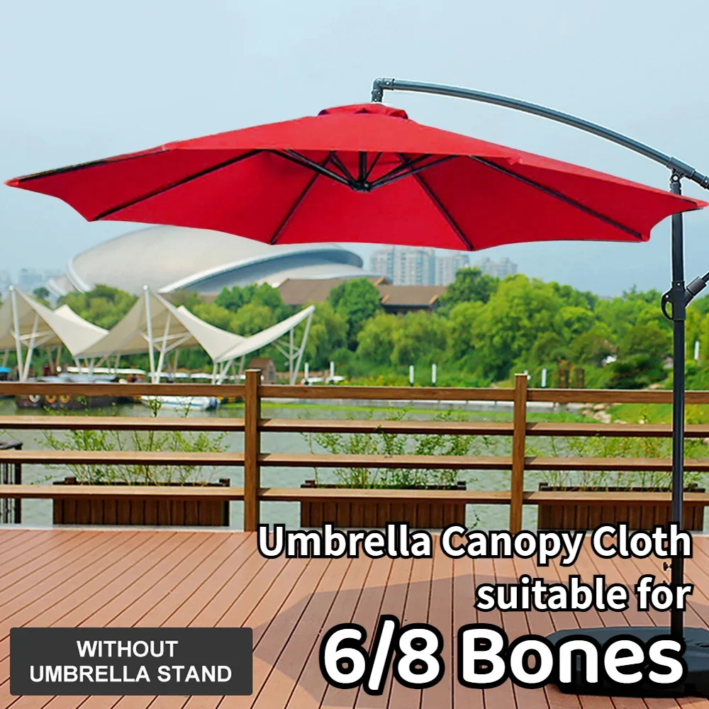 6/8 Bones Umbrella Canopy Cover Waterproof Replacement Garden Shelters Fabric Sun Protection Detachable Umbrella Accessories