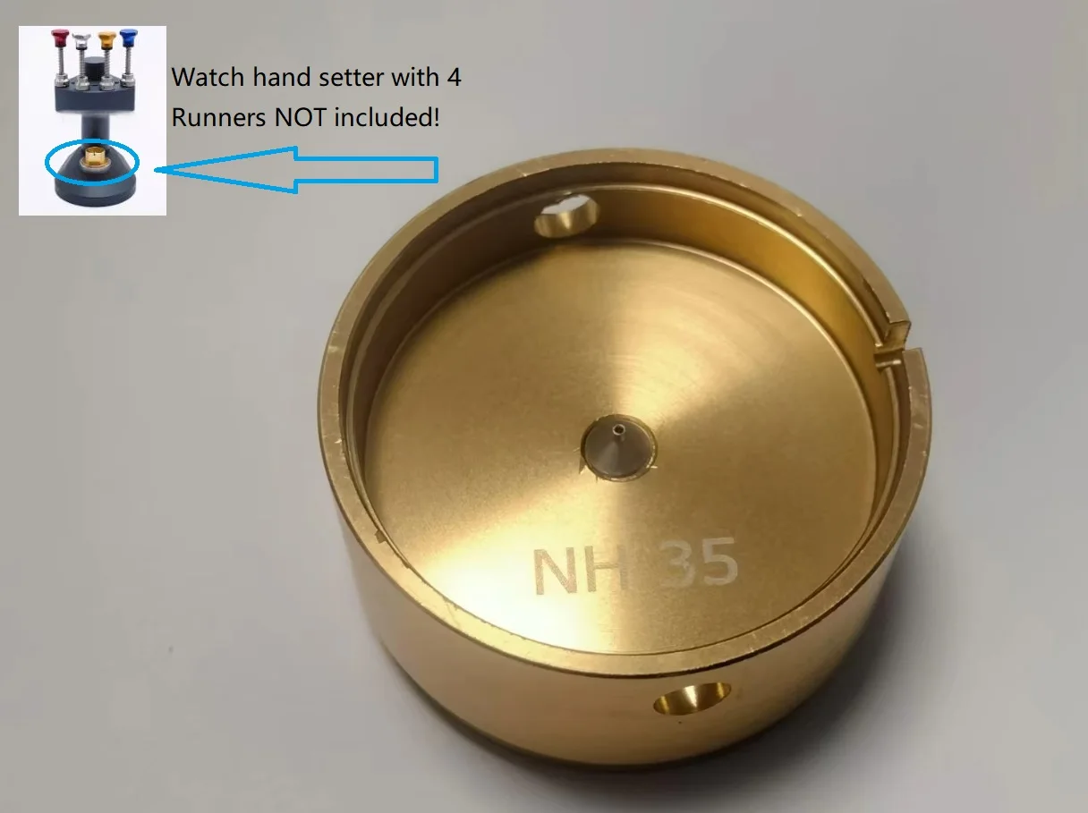 Watch Hands Fitting Tool Metal NH35 Watch Movement Holder for Bench Type Watch Hands Setter with Runners W3919