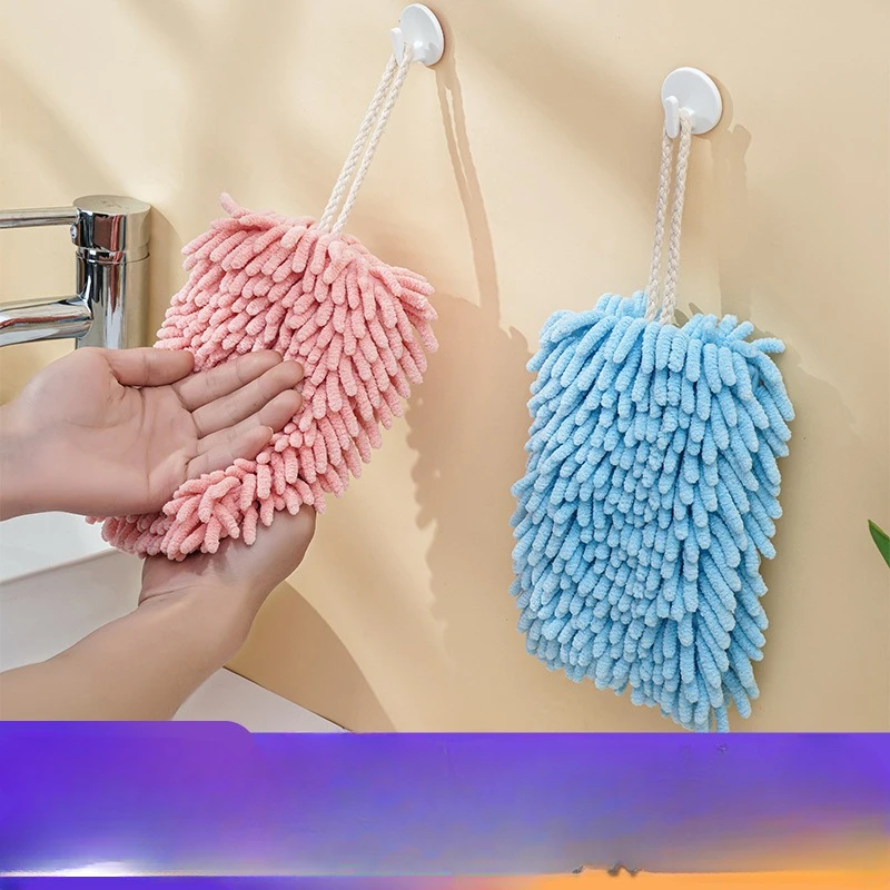 Hand Towel Hanging Cute Kitchen Cloth with Strong Water Absorption and Thickening Quick Drying Bathroom Towel