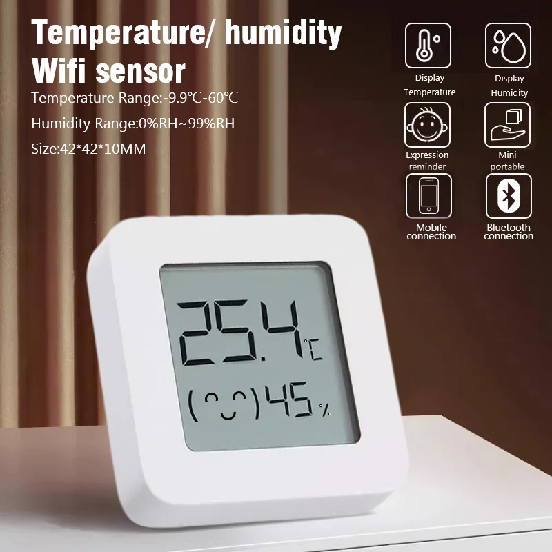 Bluetooth Temperature Humidity Sensor Smart Home Digital display Hygrometer Thermometer Support Cozylife Alexa Google Assistant